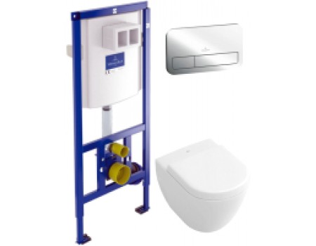 Унитаз подвесной с инсталляцией Villeroy & Boch Subway 2.0 6604-10-01 + 92249061 + 92246100 + 9M66S101