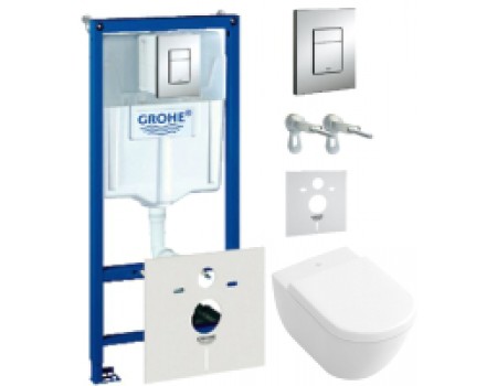 Унитаз подвесной с инсталляцией Villeroy & Boch Subway 6600-10-01 + 9M55 S101 + 38775001