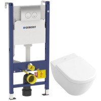 Унитаз подвесной с инсталляцией Villeroy & Boch Subway 6600-10-01 + 9M55 S101 + 458.124.21.1