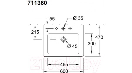 Умывальник Villeroy & Boch Subway 7113-60-01