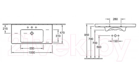 Умывальник Villeroy & Boch Subway 7175-A0-R1