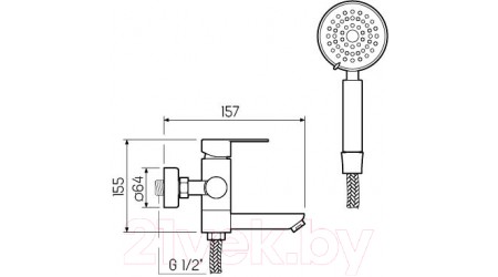 Смеситель РМС SUS124-009E 