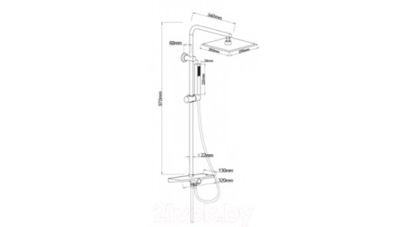 Душевая система Invena Svart Basic AU-85-D04-X
