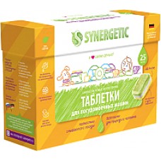 Таблетки для посудомоечных машин Synergetic Биоразлагаемые бесфосфатные (25шт)