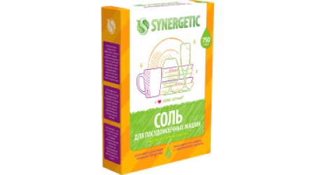 Соль для посудомоечных машин Synergetic Высокой степени очистки (750г)