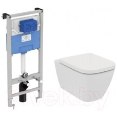 Унитаз подвесной с инсталляцией Ideal Standard T461401+T468301+R020467 / I001401