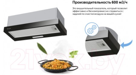 Вытяжка телескопическая Weissgauff TEL051MBL