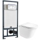 Унитаз подвесной с инсталляцией WeltWasser Telbach 004 GL-WT + Marberg 507 SE