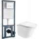 Унитаз подвесной с инсталляцией WeltWasser Telbach 004 MT-WT + Marberg 410 SE