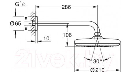 Верхний душ GROHE Tempesta 26411000