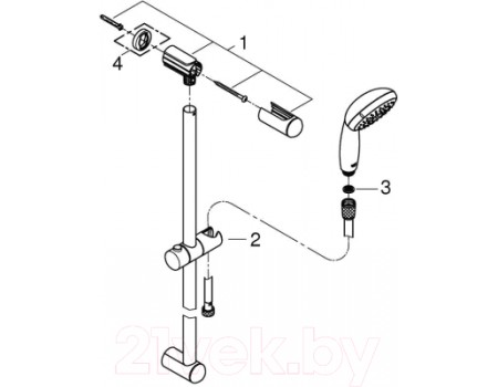 Душевой гарнитур GROHE Tempesta New 27924001