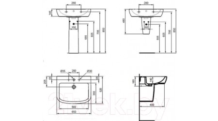 Умывальник Ideal Standard Tempo T056301