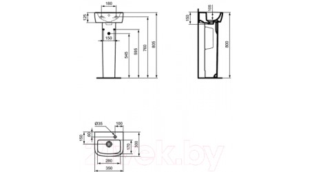 Умывальник Ideal Standard Tempo T056901
