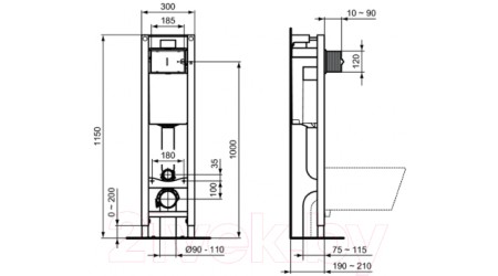 Унитаз подвесной с инсталляцией Ideal Standard Eurovit W660101