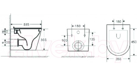 Унитаз подвесной Azario Teramo AZ-0053 (с сиденьем)