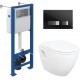 Унитаз подвесной с инсталляцией Creavit Terra TP325-51CB00E-0000 (KC2203.01.0000E + S-IN-MZ-VECTOR + P-BU-MOV/Blg/Gl)