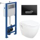Унитаз подвесной с инсталляцией Creavit Terra TP325-51CB00E-0000 (KC2203.01.0000E+S-IN-MZ-VECTOR+P-BU-ACT/Blg/Gl)