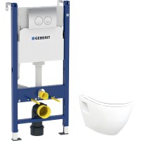 Унитаз подвесной с инсталляцией Creavit Terra TP325-51CB00E-0000 + KC2203.01.0000E + 458.124.21.1