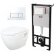 Унитаз подвесной с инсталляцией Creavit Terra TP325-51CB00E-0000 + KC2203.01.0000E + AM101/1120 + M571