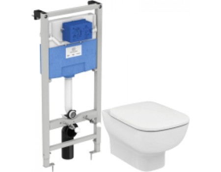 Унитаз подвесной с инсталляцией Ideal Standard TEsedra AquaBlade T386001 + T318101 + R020467 / T386401