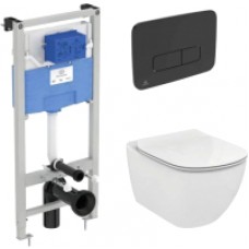 Унитаз подвесной с инсталляцией Ideal Standard Tesi Aquablade Oleas M3 S0079R0123A6