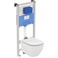 Унитаз подвесной с инсталляцией Ideal Standard Tesi Aquablade T007901 + T352701 + R020467 / T386801