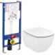 Унитаз подвесной с инсталляцией Ideal Standard Tesi T007901 + T352701 + 10.702.450.02.10