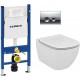 Унитаз подвесной с инсталляцией Ideal Standard Tesi T007901 + T352701 + 458.124.21.1