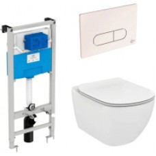 Унитаз подвесной с инсталляцией Ideal Standard Tesi T007901 + T352701 + R020467 + R0115AA / R030501