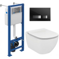 Унитаз подвесной с инсталляцией Ideal Standard Tesi T007901 + T352701 + S-IN-MZ-VECTOR + P-BU-MOV/Blg/Gl