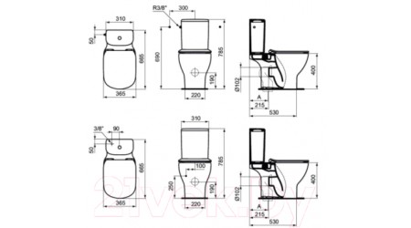 Сливной бачок Ideal Standard Tesi T356801