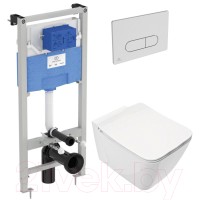 Унитаз подвесной с инсталляцией Ideal Standard Strada II T359601 + R0309AA / P387001