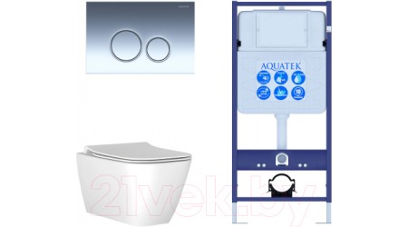 Унитаз подвесной с инсталляцией Ideal Standard Tesi T533001 + INS-0000012 + KDI-0000018