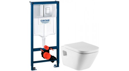 Унитаз подвесной с инсталляцией Roca The Gap 346477000 + 801470004 + 38772001