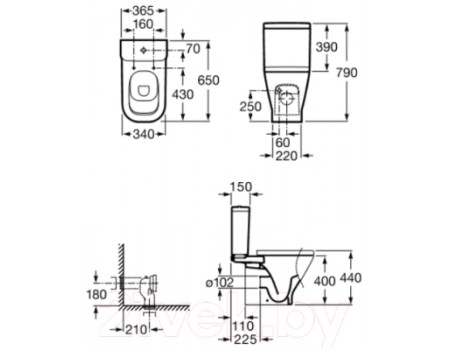 Сливной бачок Roca The Gap 734147000Y