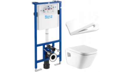 Унитаз подвесной с инсталляцией Roca The Gap A346477000 + А801472004 + 890090020