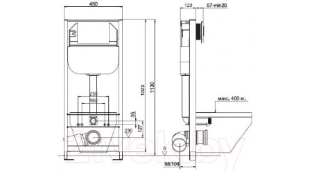 Унитаз подвесной с инсталляцией Roca The Gap Clean Rim A34647L000 + 801472001 + 10.702.45B.02.19