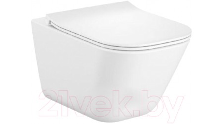 Унитаз подвесной Roca The Gap Clean Rim A34647L000+A801472003