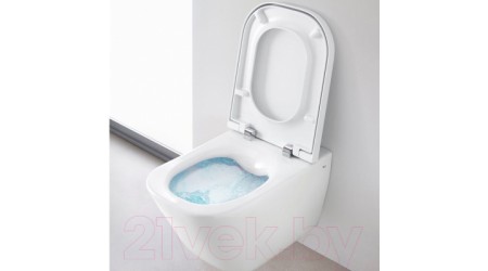 Унитаз подвесной Roca The Gap Clean Rim A34647L000+A801472003