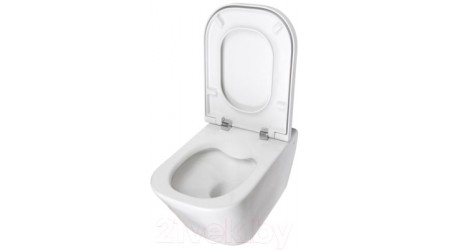 Унитаз подвесной Roca The Gap Clean Rim A34647L000+A801472003