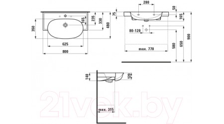 Умывальник Laufen The New Classic 8138550001041