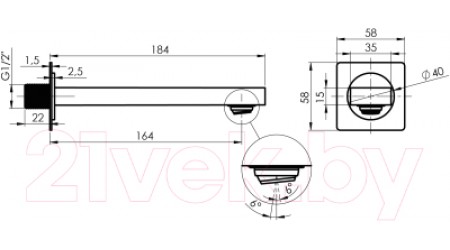 Душевая система Rubineta Thermo-3F-Olo(SQ) / 625040