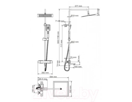 Душевая система Wasserkraft Thermo A29901