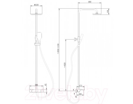 Душевая система Abber Thermostat AF8516B