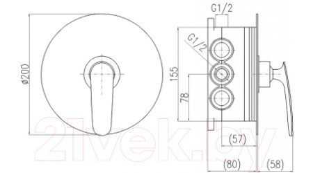 Смеситель Slezak RAV Tigris TG183BOX 