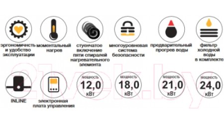 Электрический проточный водонагреватель Timberk WHE 12.0 XTL C1