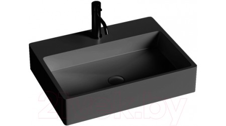 Умывальник Umy Home Toe 60x45 / UM20621RF (U-Solid, черный матовый)