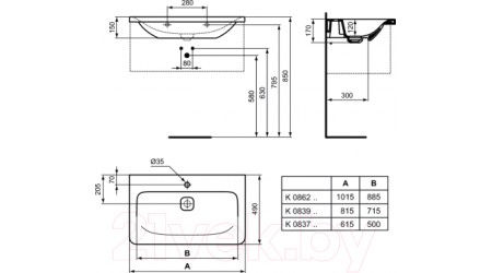 Умывальник Ideal Standard Tonic II K083901