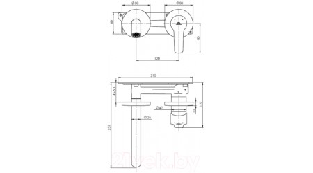 Смеситель Rubineta Torino-1F / PM0009 