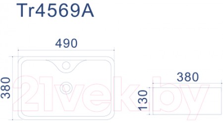 Умывальник Uptrend Torvi TR4569A (белый глянцевый)